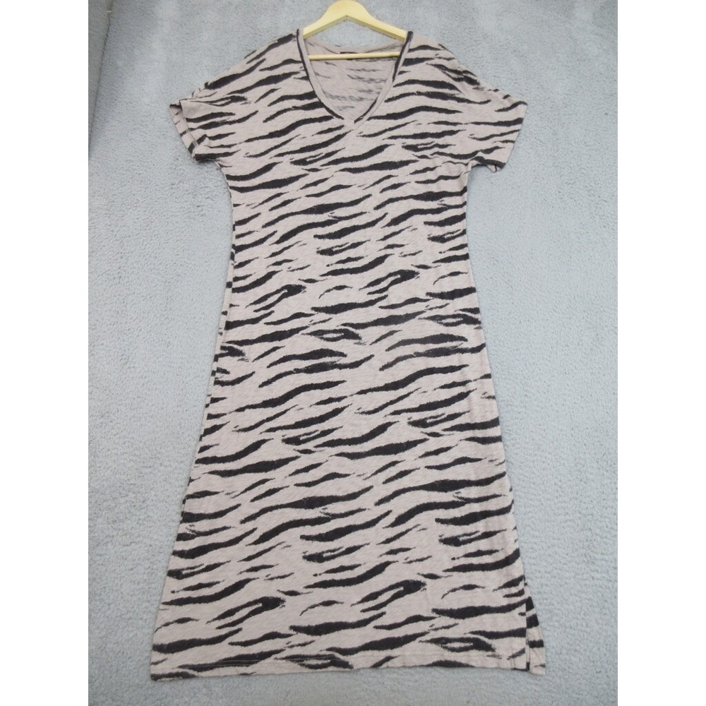 Rails Dress Women L Tan Black Animal Print Mob Wives Bold Glamour Spring Trend
